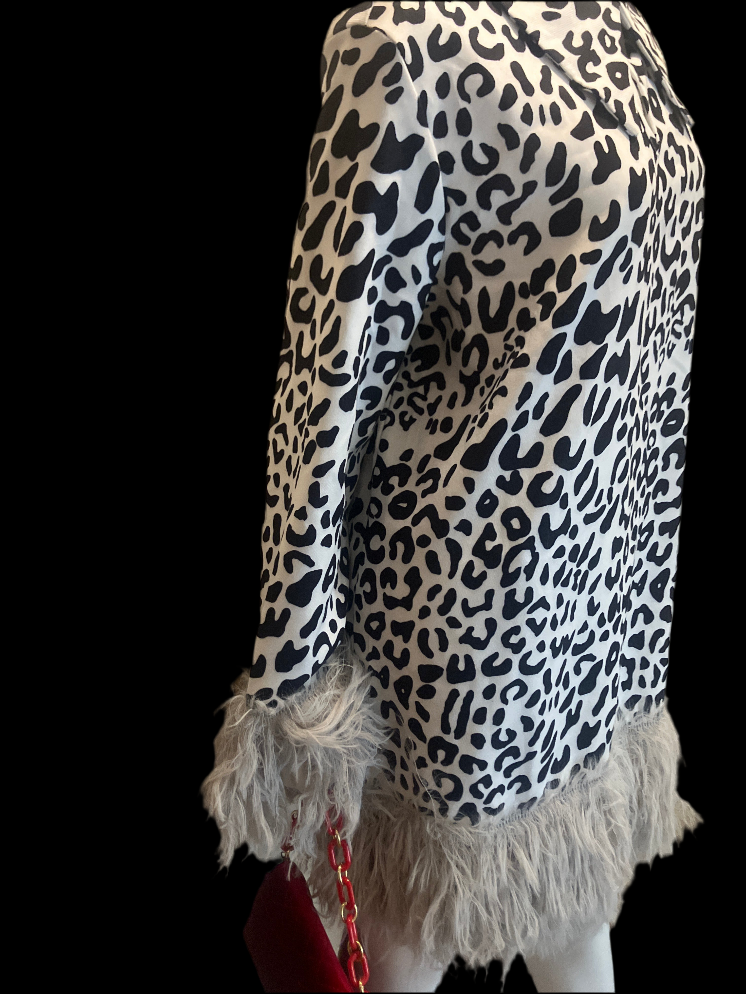 Black and white leopard print dress